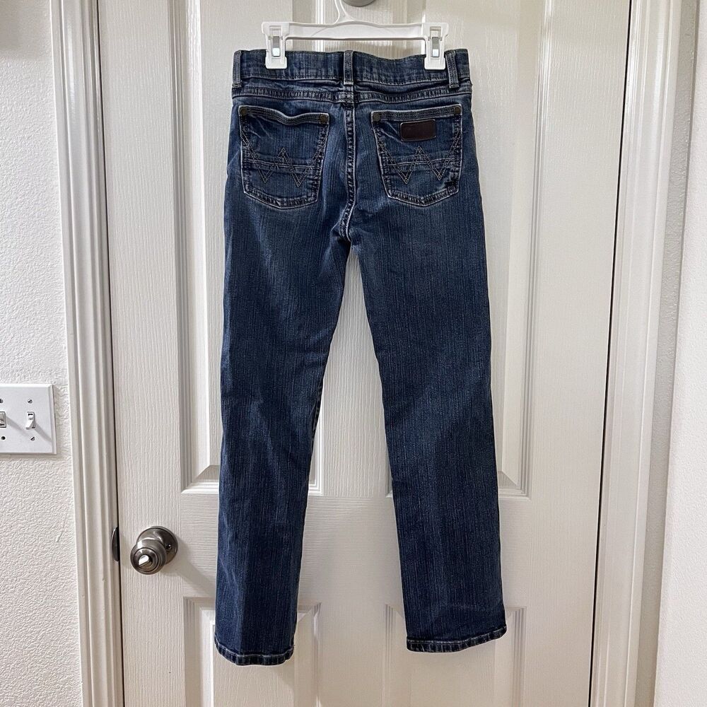 Wrangler Retro Slim Straight Fit Jeans Adjustable Waist Boys Size 11